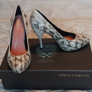 Vince Camuto snakeskin platform pumps